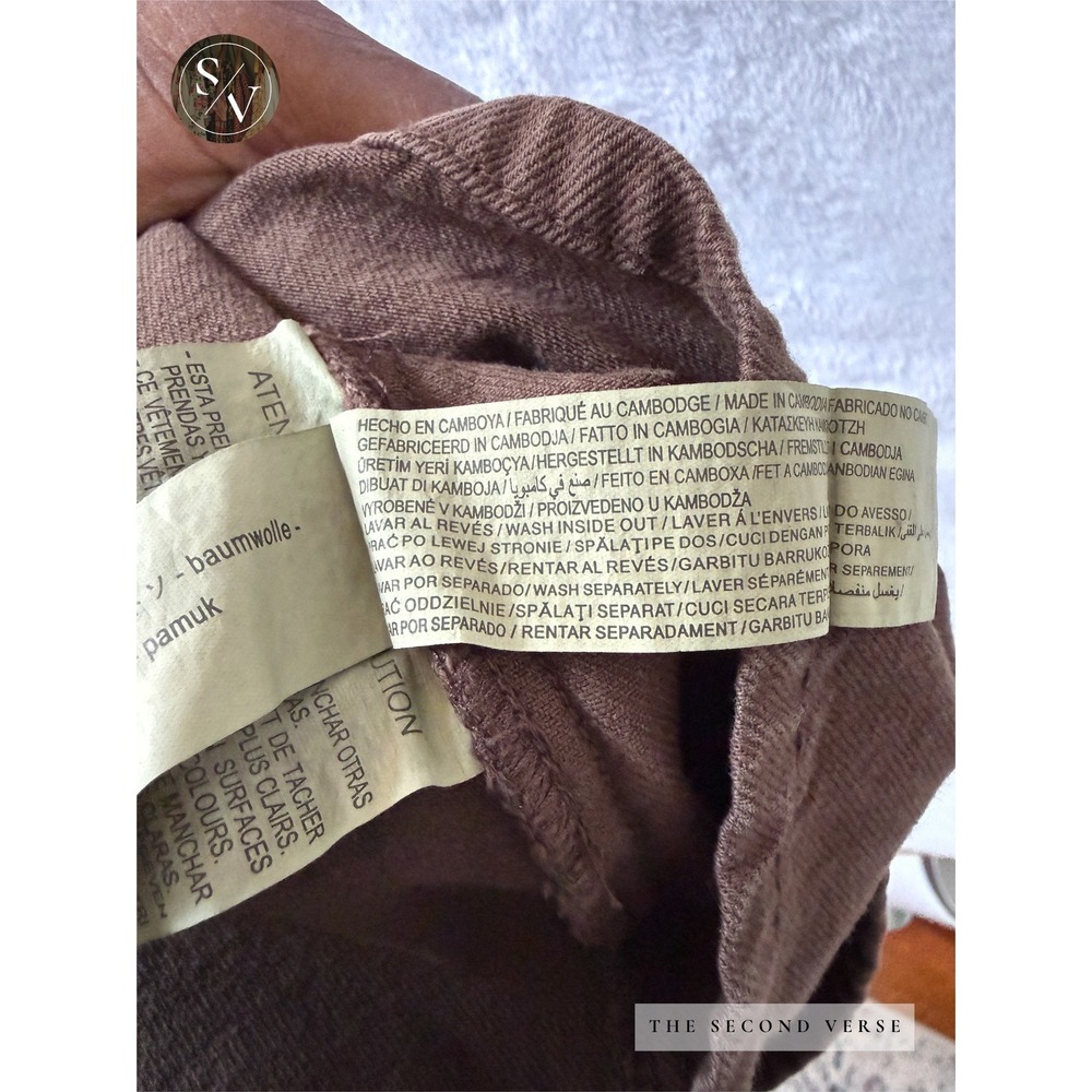 Stradivarius Brown Denim Mini Skort Womens M Academia Minimalist Fall - Picture 9 of 10